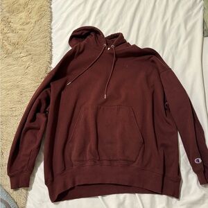 Champion men’s burgundy hoodie (size small but oversized)